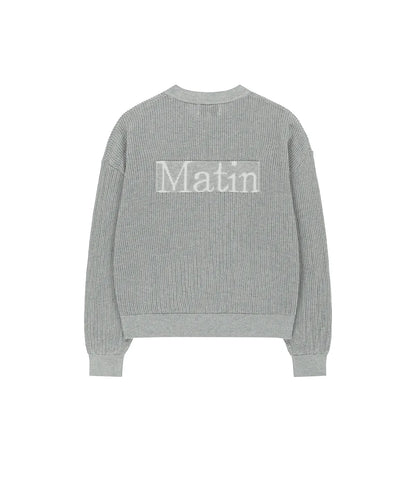 [NCT Jeno Pick] Matin Kim Back Logo Jacquard Mesh Knit Zip Up