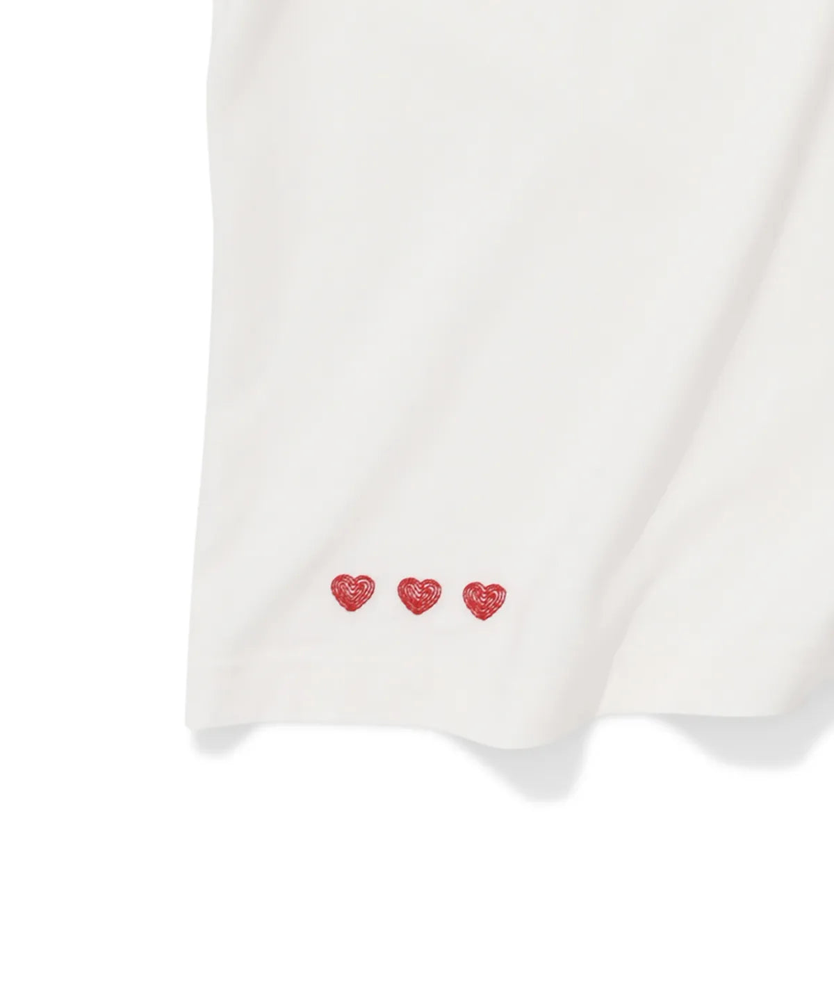 [Aespa Giselle Worn] Wacky Willy [LO.FL] Love Stitch Short Sleeve T-shirt White
