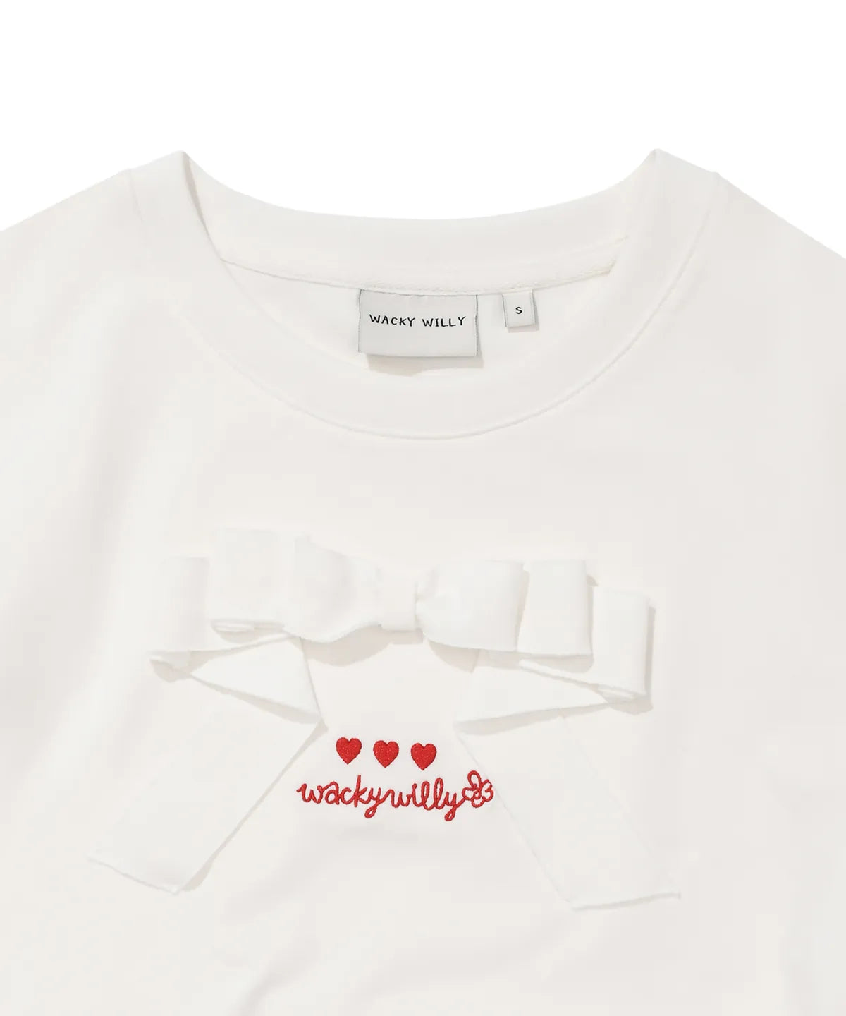 [Aespa Giselle Worn] Wacky Willy [LO.FL] - Women's Ribbon Short Sleeve T-shirt