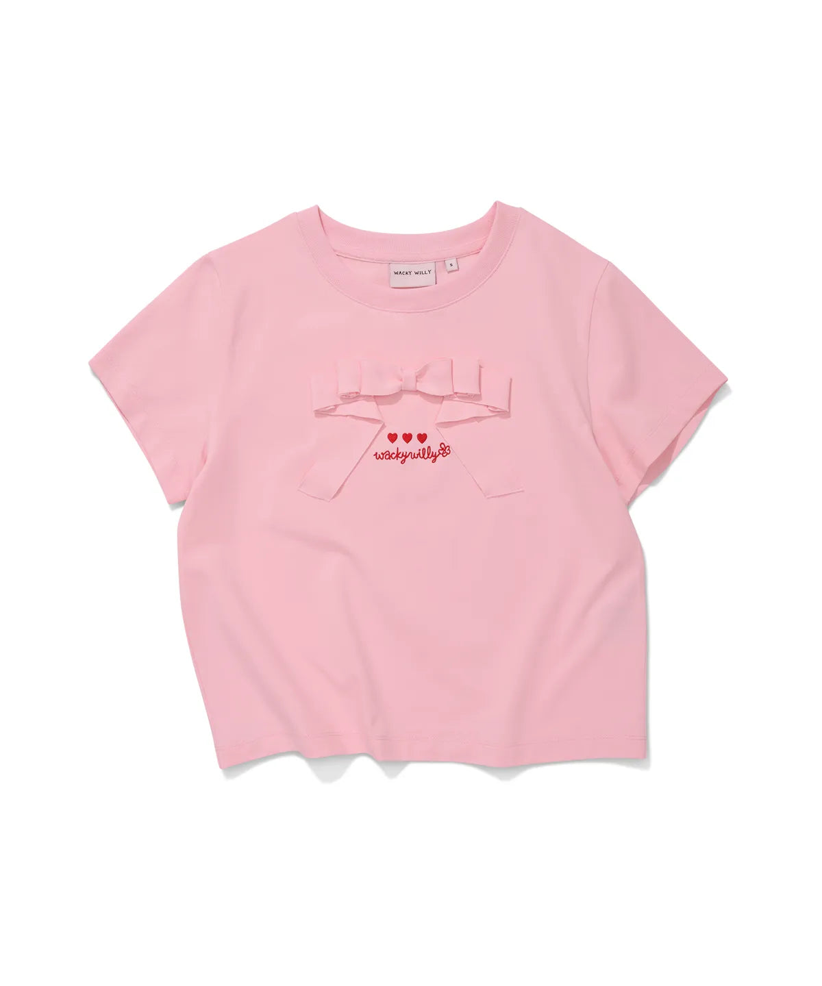 [Aespa Giselle Worn] Wacky Willy [LO.FL] - Women's Ribbon Short Sleeve T-shirt