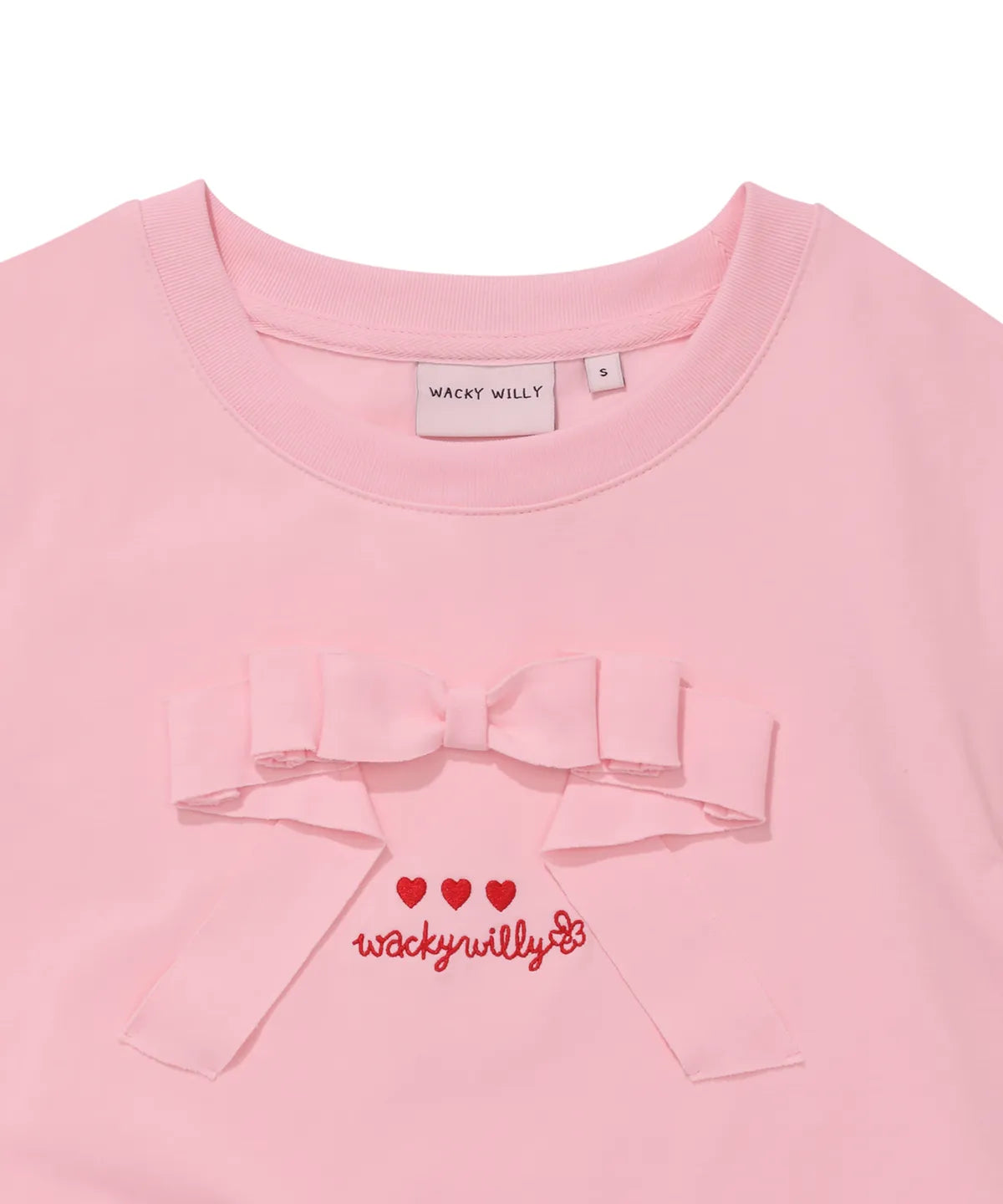 [Aespa Giselle Worn] Wacky Willy [LO.FL] - Women's Ribbon Short Sleeve T-shirt