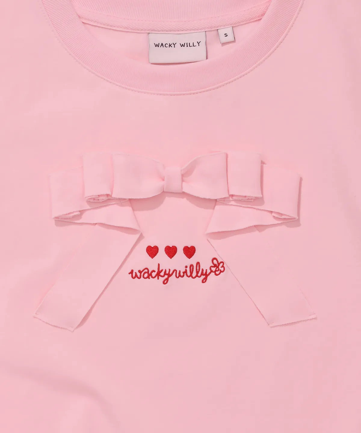 [Aespa Giselle Worn] Wacky Willy [LO.FL] - Women's Ribbon Short Sleeve T-shirt