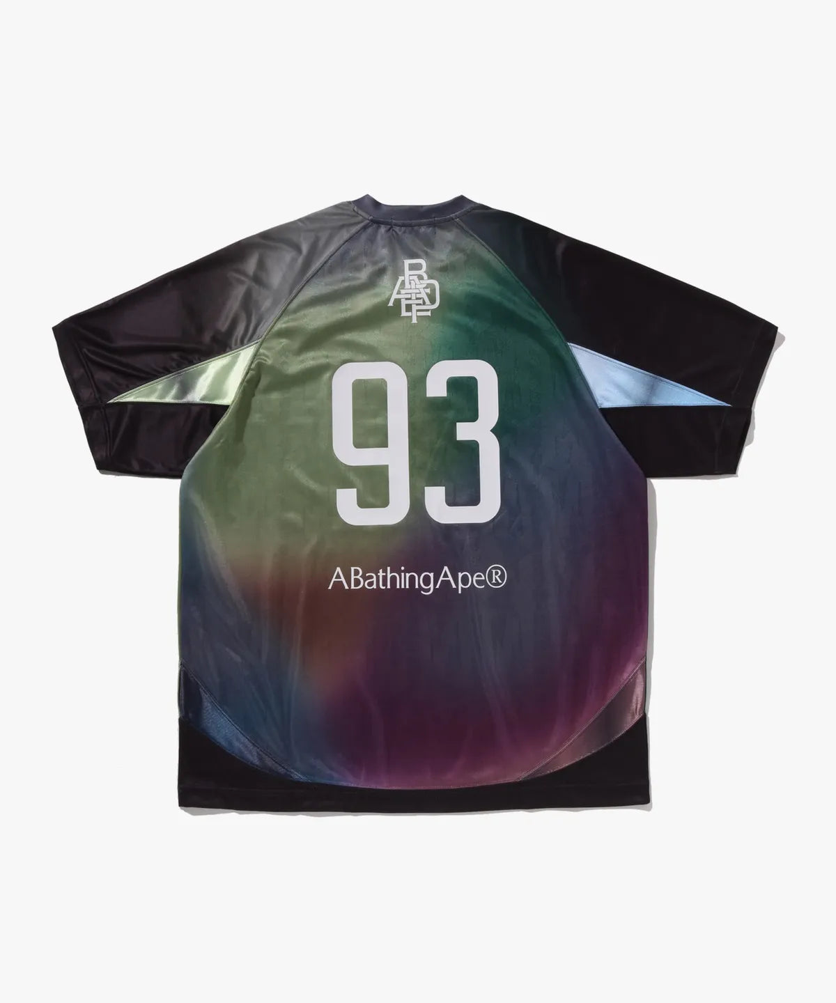 [Ateez San X BAPE] Tie-Dye Star Stripe Pattern Relaxed Fit Football Jersey T-Shirt (M)