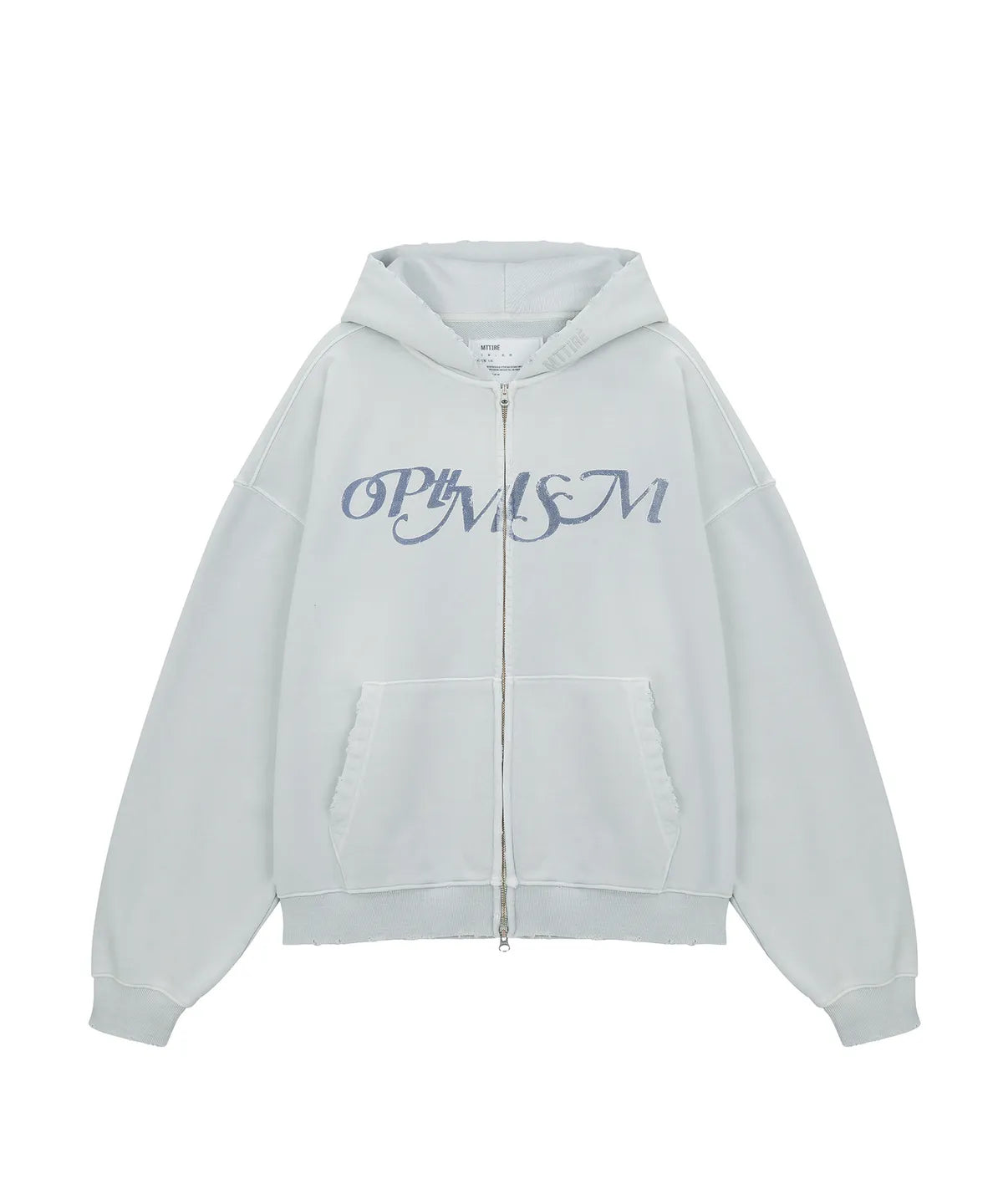 [SVT Jeonghan & LS Chaewon Worn] MTTIRÉ Optimism VTG Washed 2 Way Zip-Up Hoodie