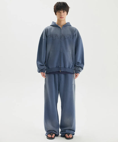 [SVT Jeonghan & LS Chaewon Worn] MTTIRÉ Optimism VTG Washed 2 Way Zip-Up Hoodie