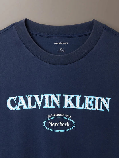 [LNGSHOT Worn] Calvin Klein Acid Wash Graphic Short Sleeve T-shirt