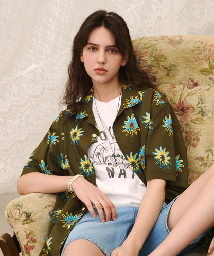 [TXT Soobin Worn] 26 Summer Covernat Tropical Sun Pattern Hawaiian Half Shirt