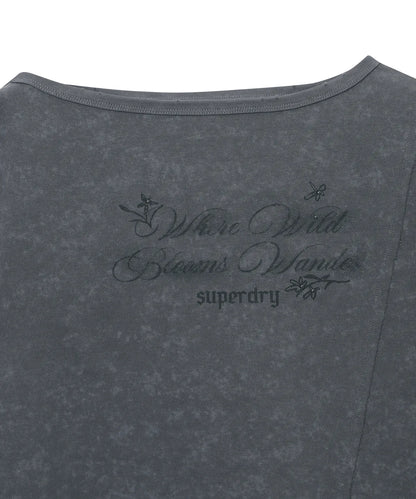 [Illit Pick] SUPERDRY Women's Side Slit Vintage T-shirt