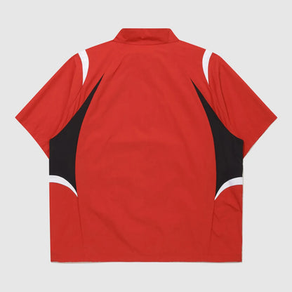 [UMBRO X NCT WISH ] HBL Football Heritage Short Sleeve Stand Neck Anorak