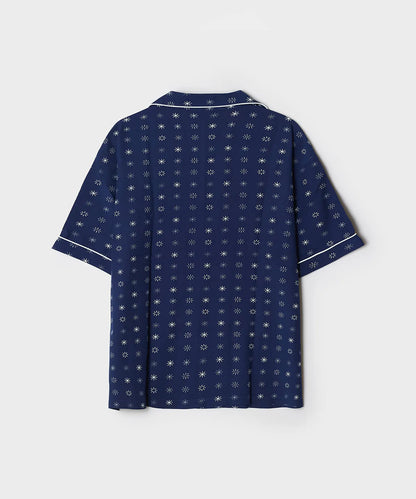 [LUCY X SPAO] Short-Sleeve Pajamas (Blue)