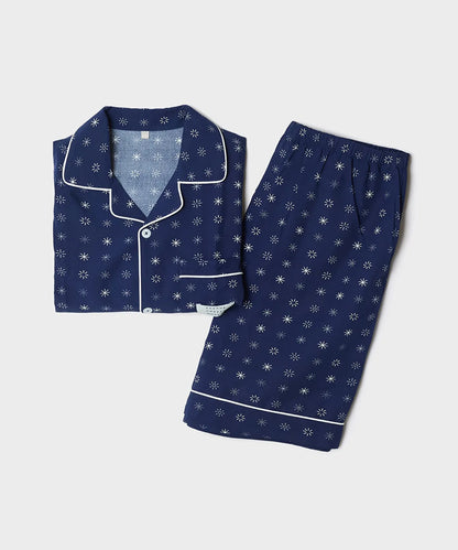 [LUCY X SPAO] Short-Sleeve Pajamas (Blue)