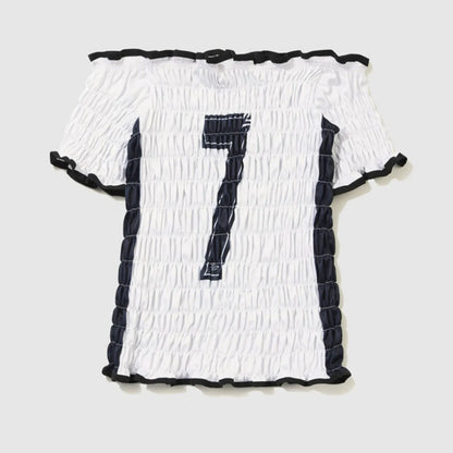 [UMBRO X NCT WISH] HBL Women's Blockcore Short Sleeve Smoking Top