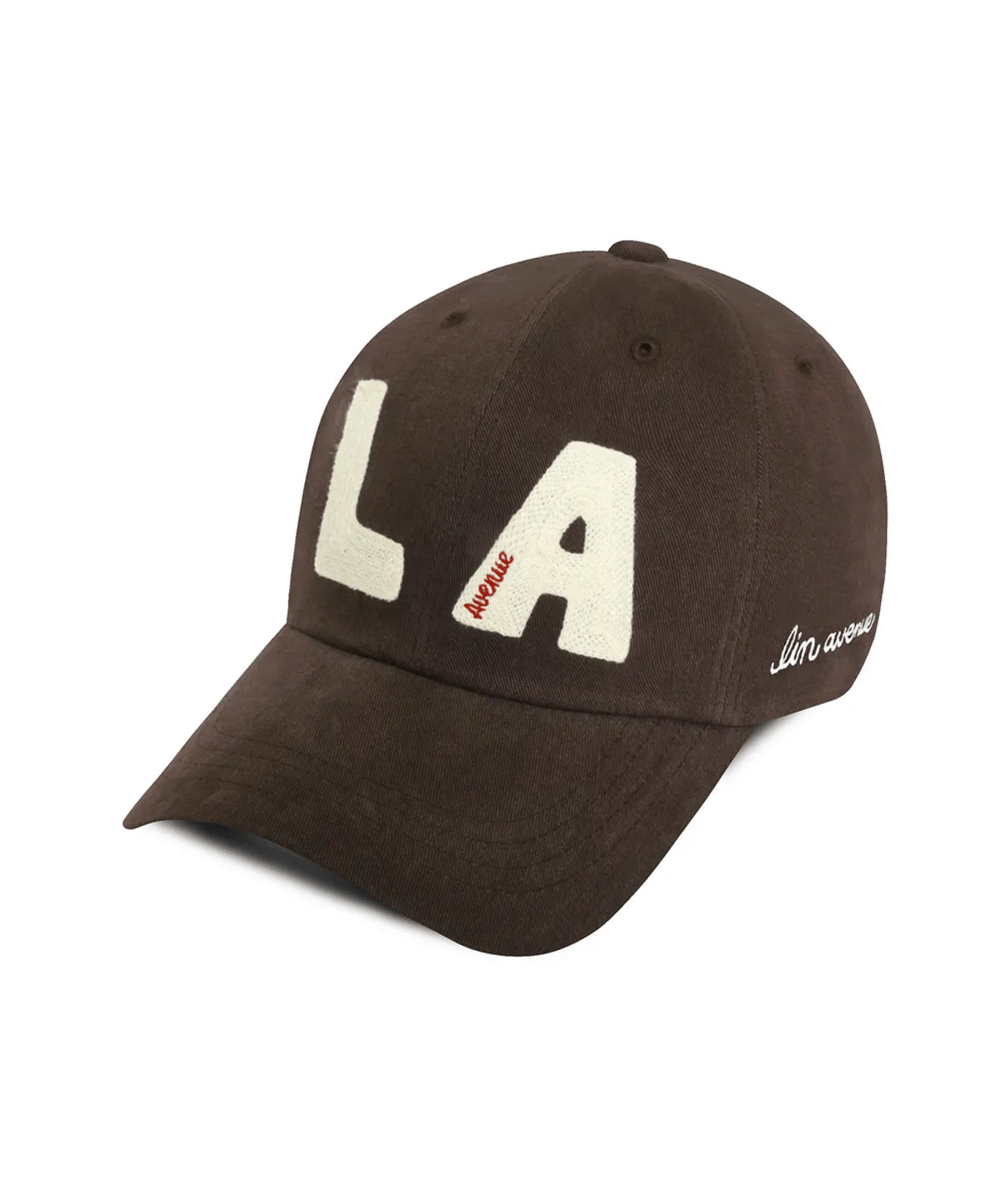 [BTS Jin Worn] Lin Avenue Block LA Chain Stitch Ball Cap