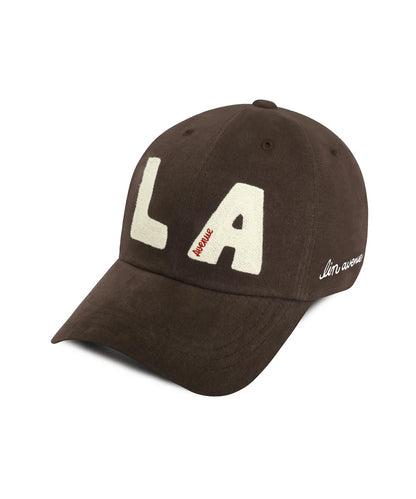 [BTS Jin Worn] Lin Avenue Block LA Chain Stitch Ball Cap