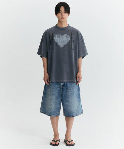 [Seventeen Jeonghan Worn] MTTIRÉ ME Vintage Heart Oversized T-Shirt