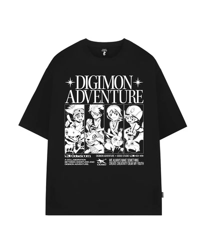 [Digimon X Odd Studio] Children & Partner Digimon Overfit T-shirt