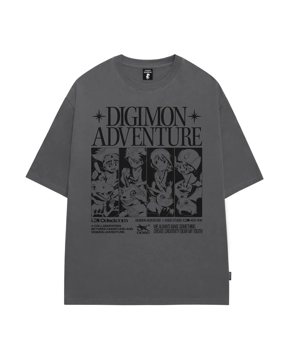 [Digimon X Odd Studio] Children & Partner Digimon Overfit T-shirt