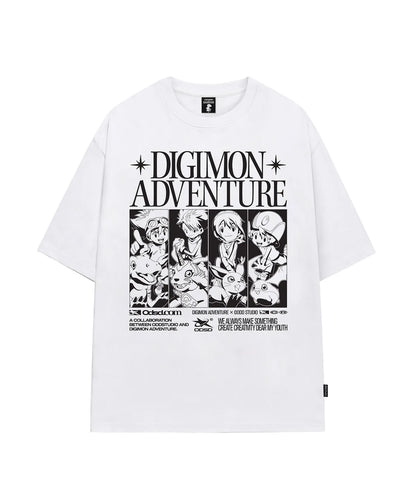 [Digimon X Odd Studio] Children & Partner Digimon Overfit T-shirt