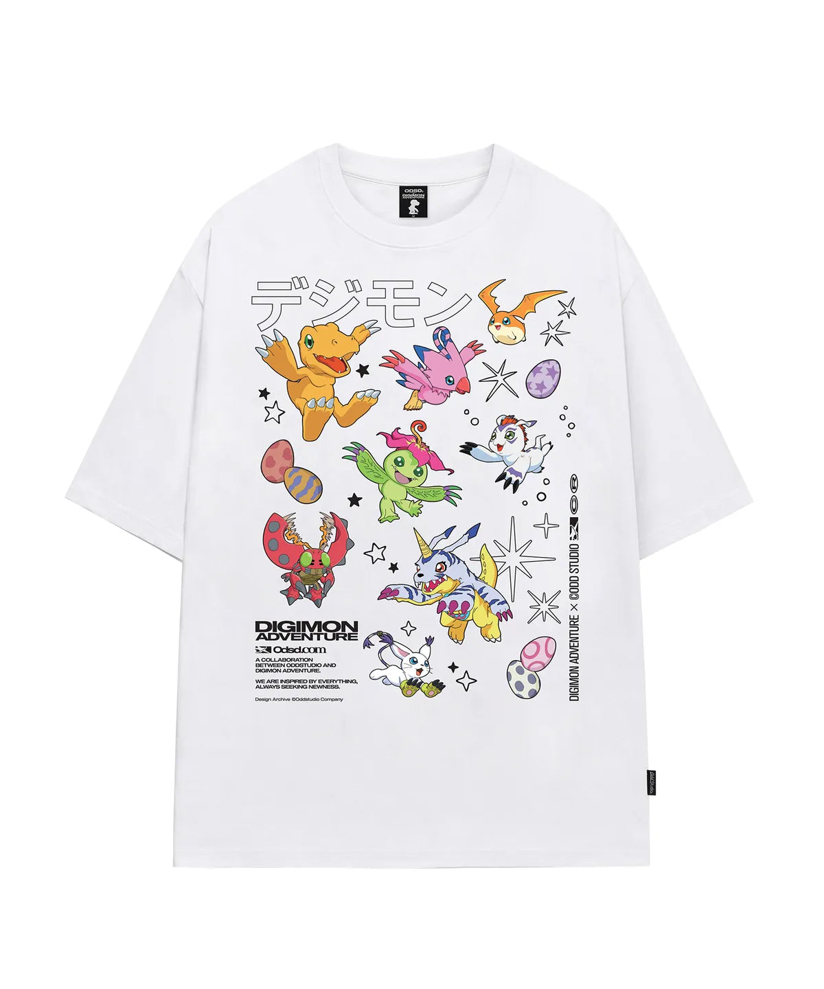 [Digimon X Odd Studio] Rookie Stage Digimon Overfit T-shirt