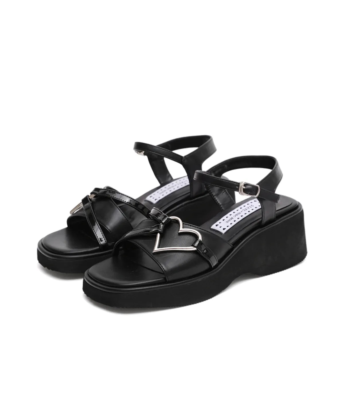 [StayC X Macmoc]  Haty Platform Heart Point Sandals (6cm)