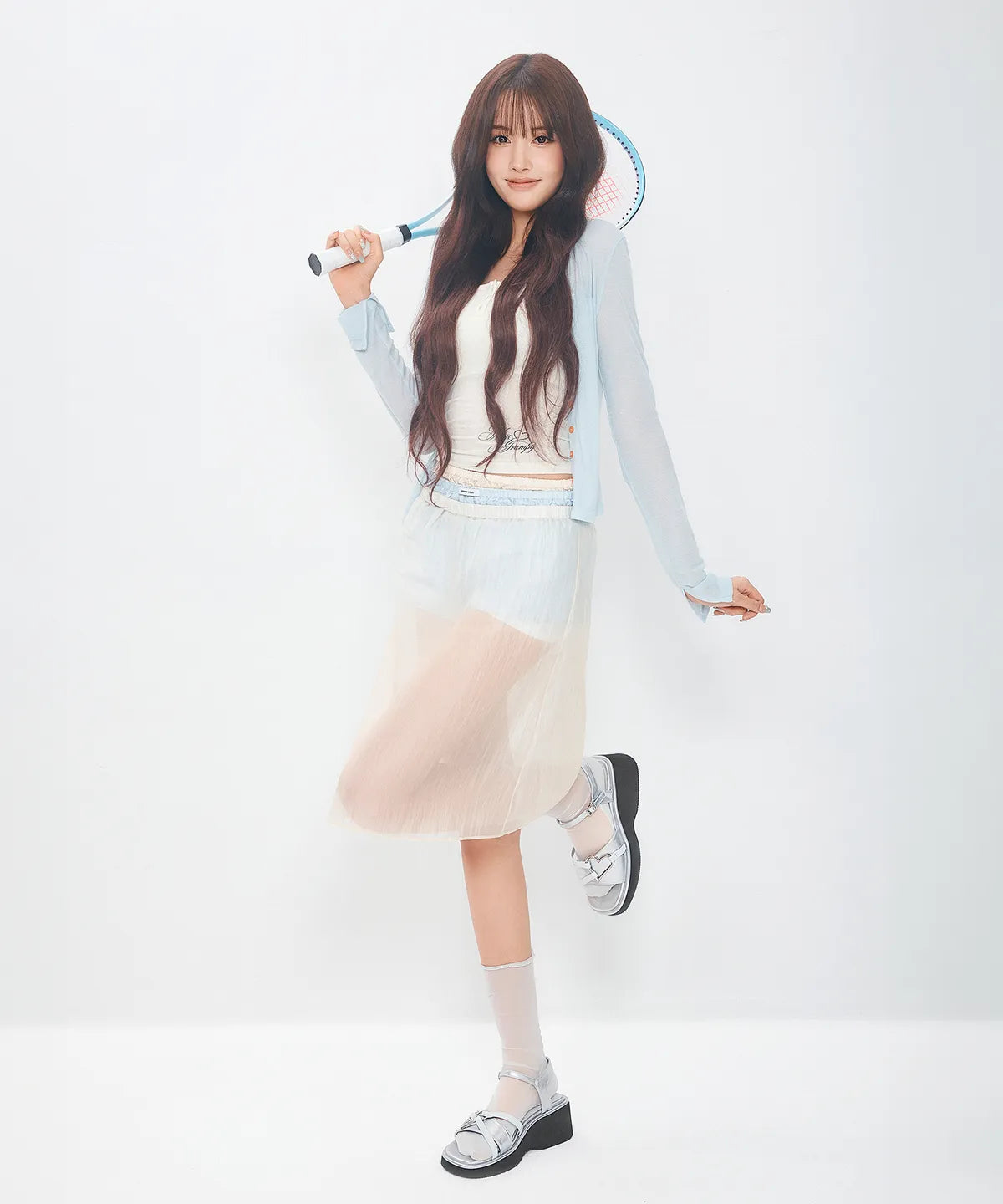 [StayC X Macmoc]  Haty Platform Heart Point Sandals (6cm)