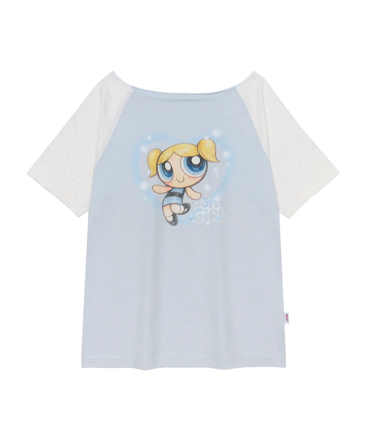 Ames Worldwide X PowerPuff Girls Heart Raglan Off Shoulder Tee