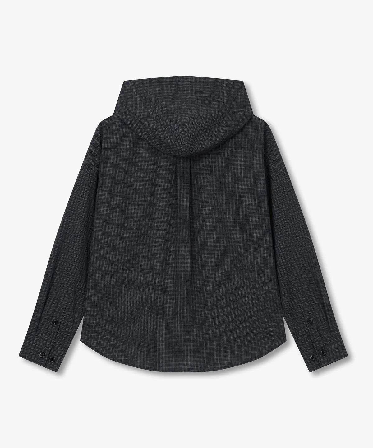 [Ateez Wooyoung Pick] STUDIO TOMBOY Small Hoodie Check Shirt _Black