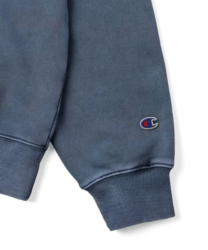 BTS V TAEHYUNG x CHAMPION Arch Logo Loose Fit Applique Dyed Zip-Up Hoodie