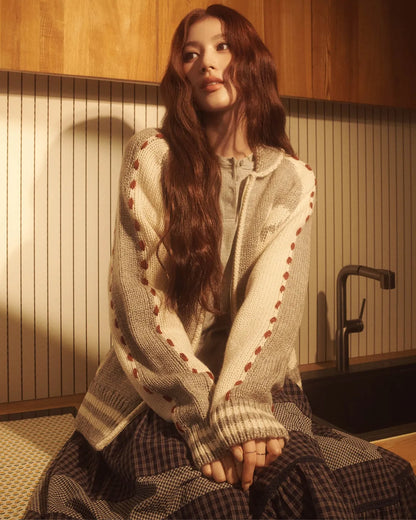 [Twice Sana Pick] 26FW COVERNAT WOMAN Wool Blend Cowichan Cardigan
