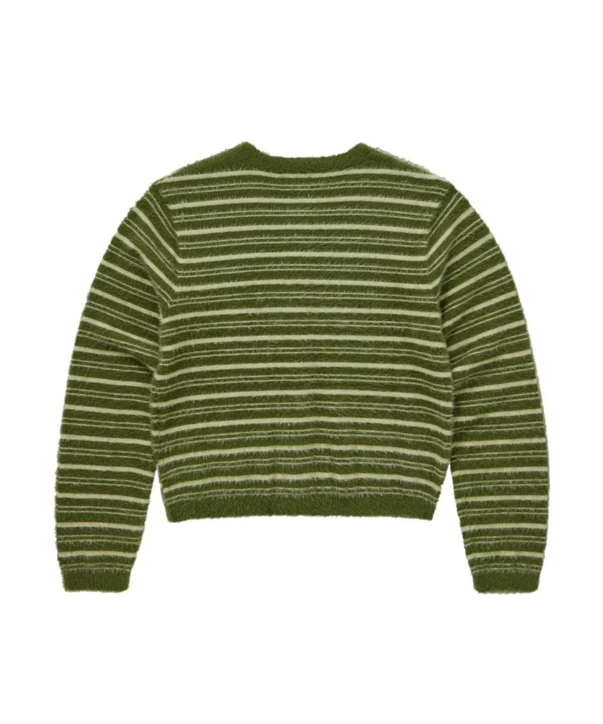 [Twice Sana Pick] 26FW COVERNAT WOMAN Woman Striped Hairy Cardigan Olive