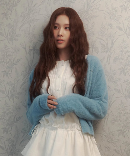 [Twice Sana Pick] 26FW COVERNAT WOMAN V-neck Hairy Cardigan