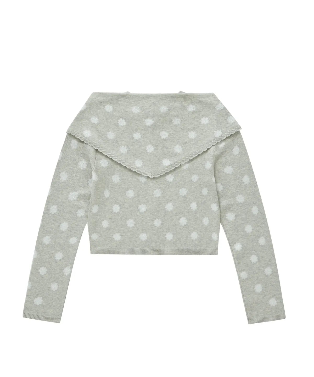 [Twice Sana Pick] 26FW COVERNAT WOMAN Dot Scarf Cardigan Light Gray