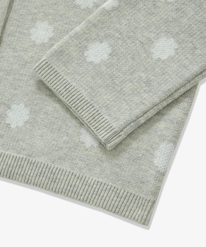 [Twice Sana Pick] 26FW COVERNAT WOMAN Dot Scarf Cardigan Light Gray