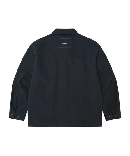 [Twice Sana Pick] 26FW COVERNAT WOMAN Cotton Embroidered Work Jacket Dark Navy