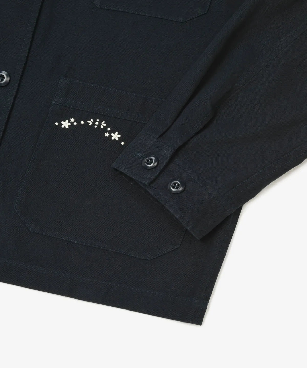 [Twice Sana Pick] 26FW COVERNAT WOMAN Cotton Embroidered Work Jacket Dark Navy