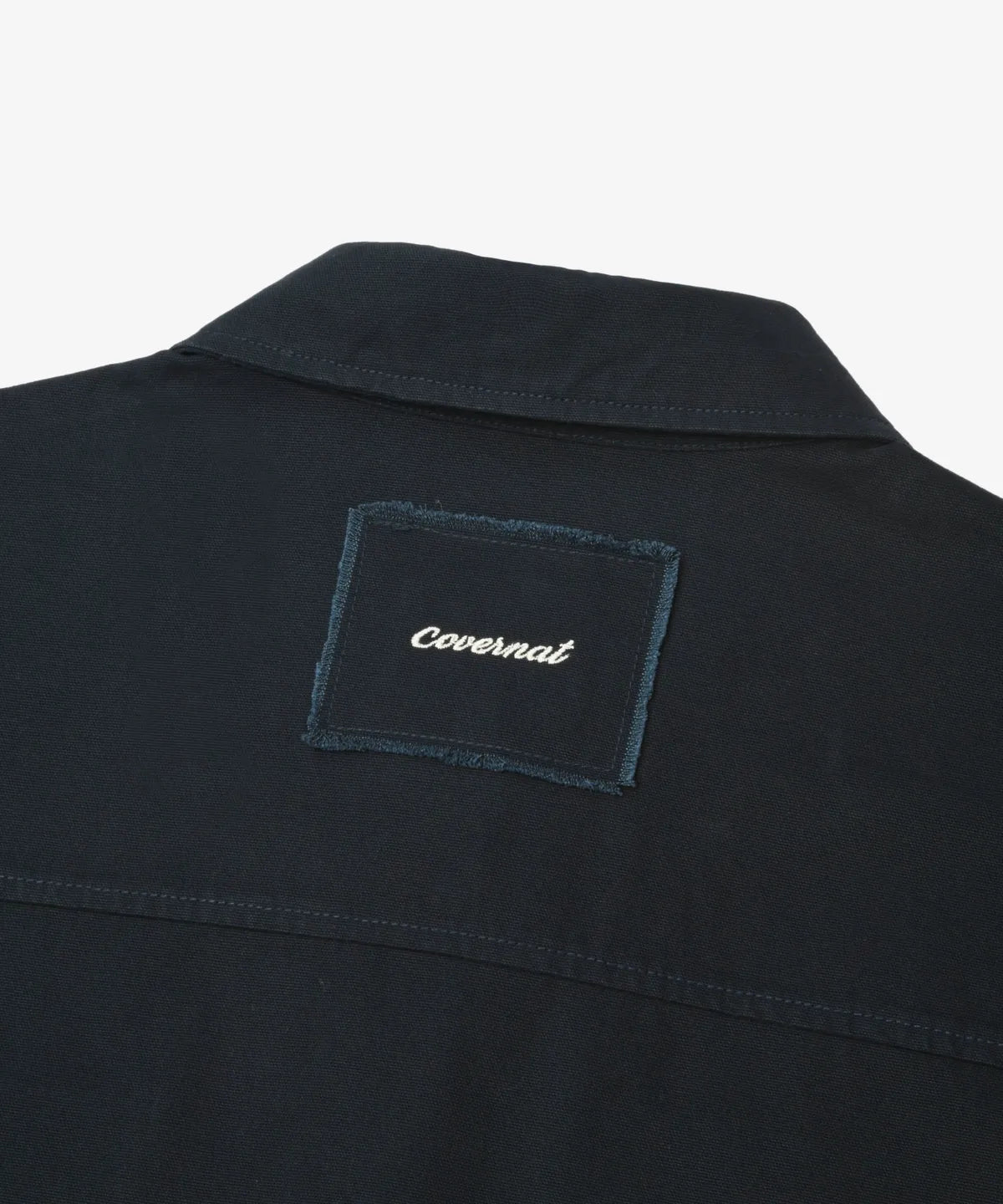 [Twice Sana Pick] 26FW COVERNAT WOMAN Cotton Embroidered Work Jacket Dark Navy