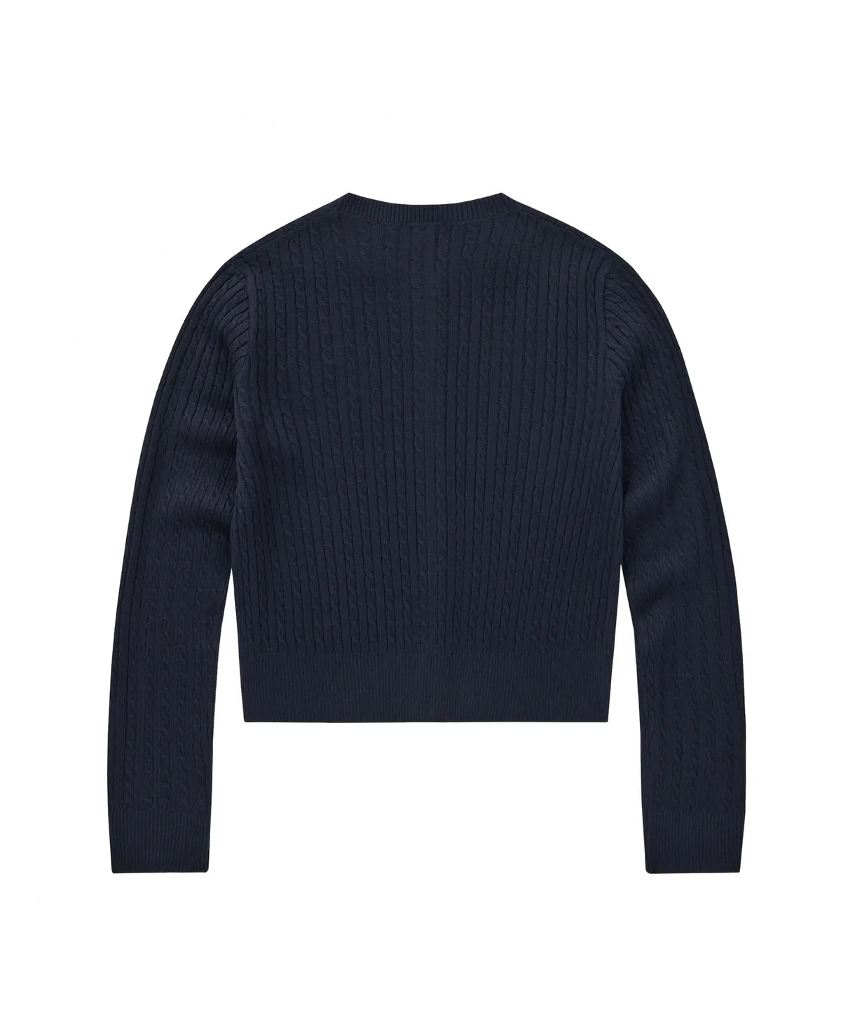 [Twice Sana Pick] 26FW COVERNAT WOMAN Clover Heart Cable Cardigan Navy