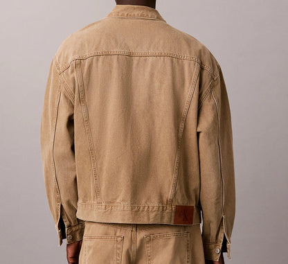 [BTS Jungkook Pick] CALVIN KLEIN 90s Tiger's Eye Smoke Trucker Jacket