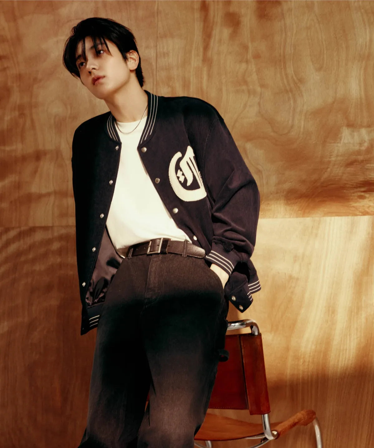 [TXT Soobin Worn] 26FW COVERNAT Diploma C Logo Corduroy Varsity