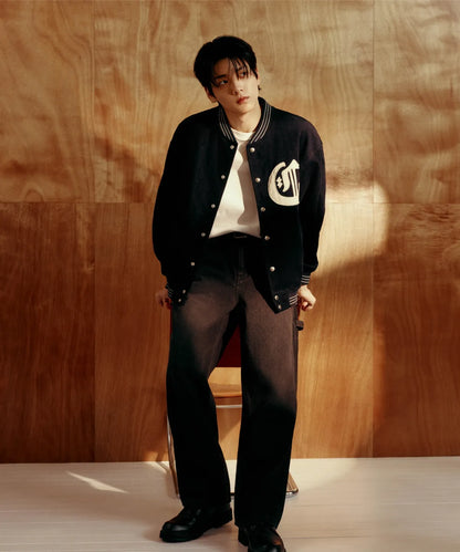[TXT Soobin Worn] 26FW COVERNAT Diploma C Logo Corduroy Varsity
