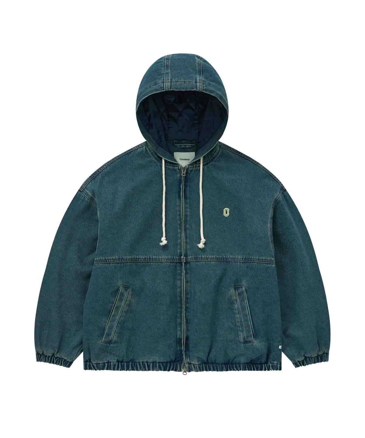 [TXT Soobin Worn] 26FW COVERNAT Ringspun C Logo Denim Hooded Jacket
