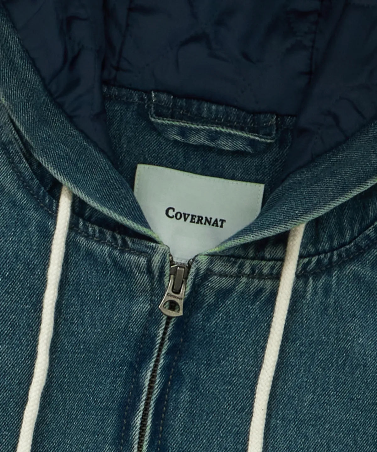 [TXT Soobin Worn] 26FW COVERNAT Ringspun C Logo Denim Hooded Jacket