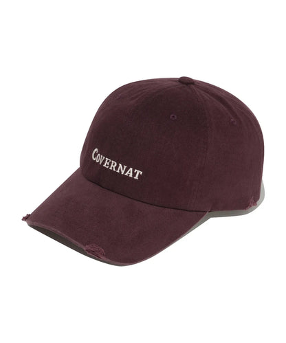 [TXT Soobin Worn] 26FW COVERNAT Damaged Authentic Logo Cozy Fit Ball Cap