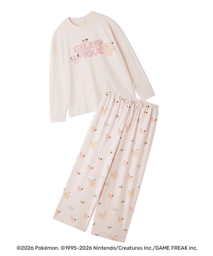 [Pokemon X Gelato Pique] Unisex Point Long T-shirt & Long Pants Set
