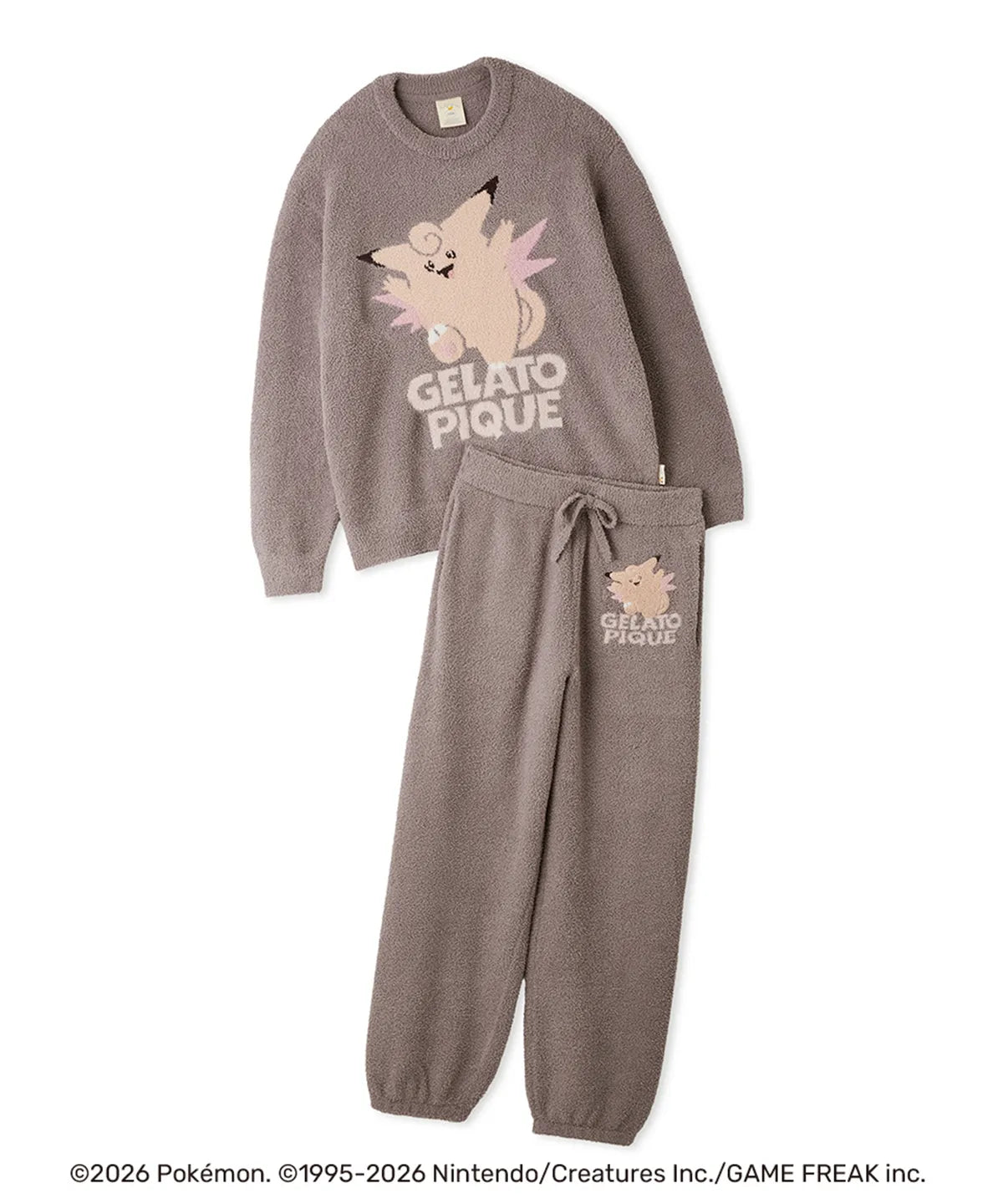[Pokemon X Gelato Pique] Men's BABY MOCO Jacquard Pullover & Long Pants Set