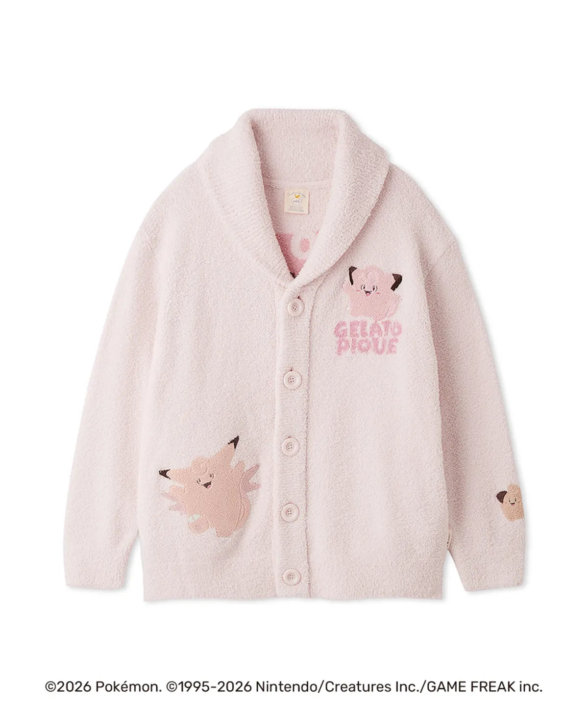 [Pokemon X Gelato Pique] Unisex BABY MOCO Jacquard Shawl Cardigan