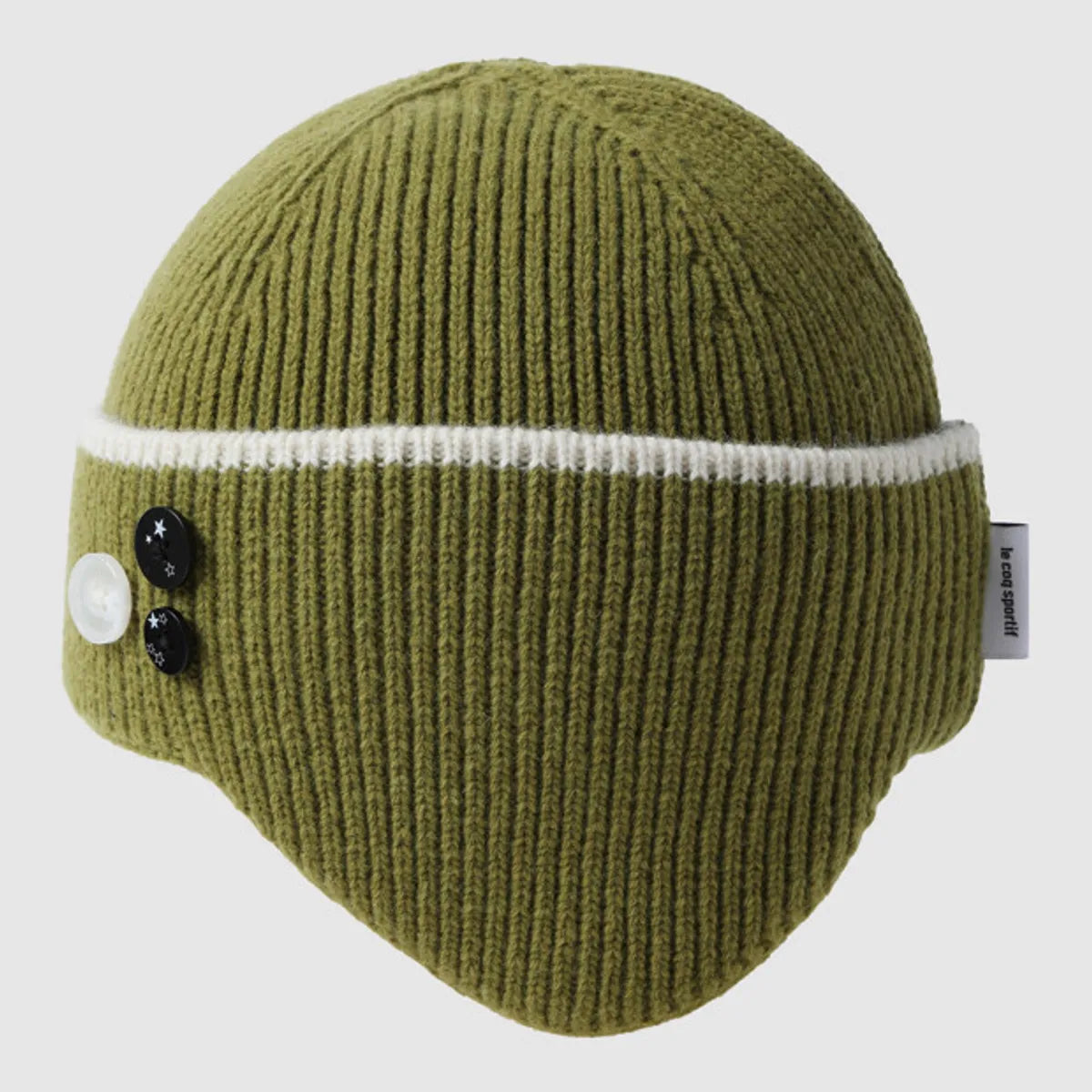 [Le Coq Sportif X KickFlip] MY OWN FLIP Earmuff Beanie - Olive