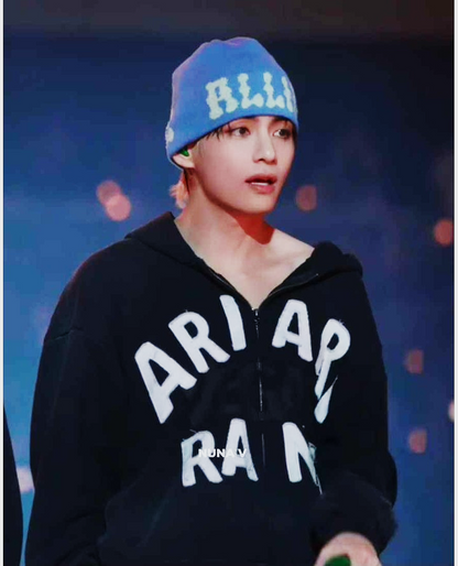 [BTS V Worn] ALLINCOMPLETE Pom-Pom Logo Jacquard Beanie