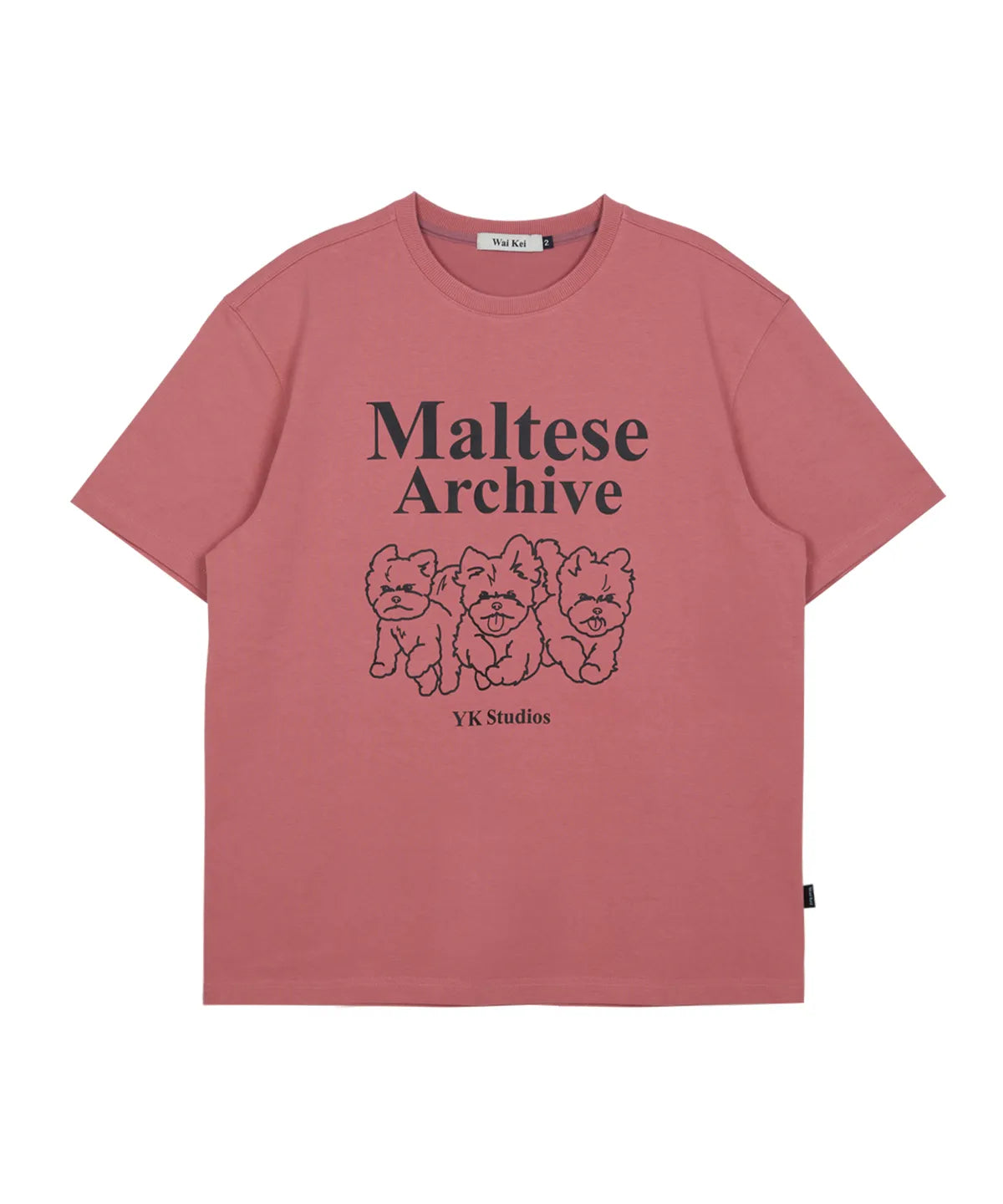 [Seventeen Mingyu Worn] Wai kei Maltese Archive Line Graphic Short Sleeve T-Shirt