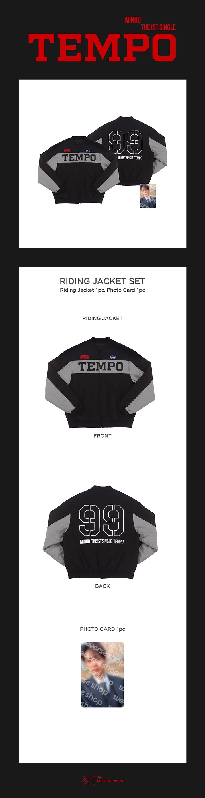 Shinee MINHO The 1st Single [TEMPO] Official Merch